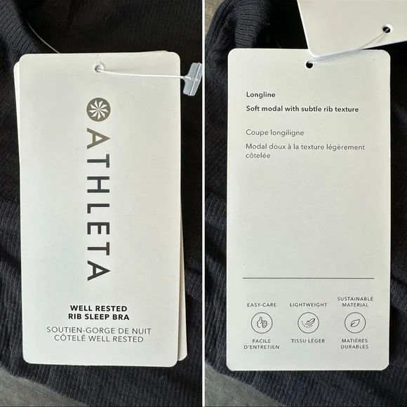Athleta Well Rested Rib Sleep Bra - Picture 3 of 4